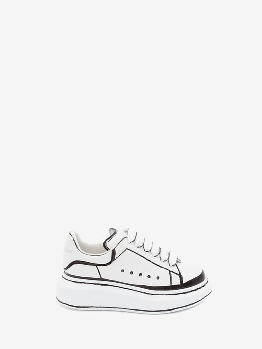 Alexander Mcqueen Kids White Leather Larry Low-Top Sneakers