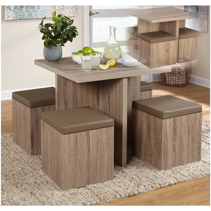 5-Piece Baxter Dining Set With Storage Ottoman