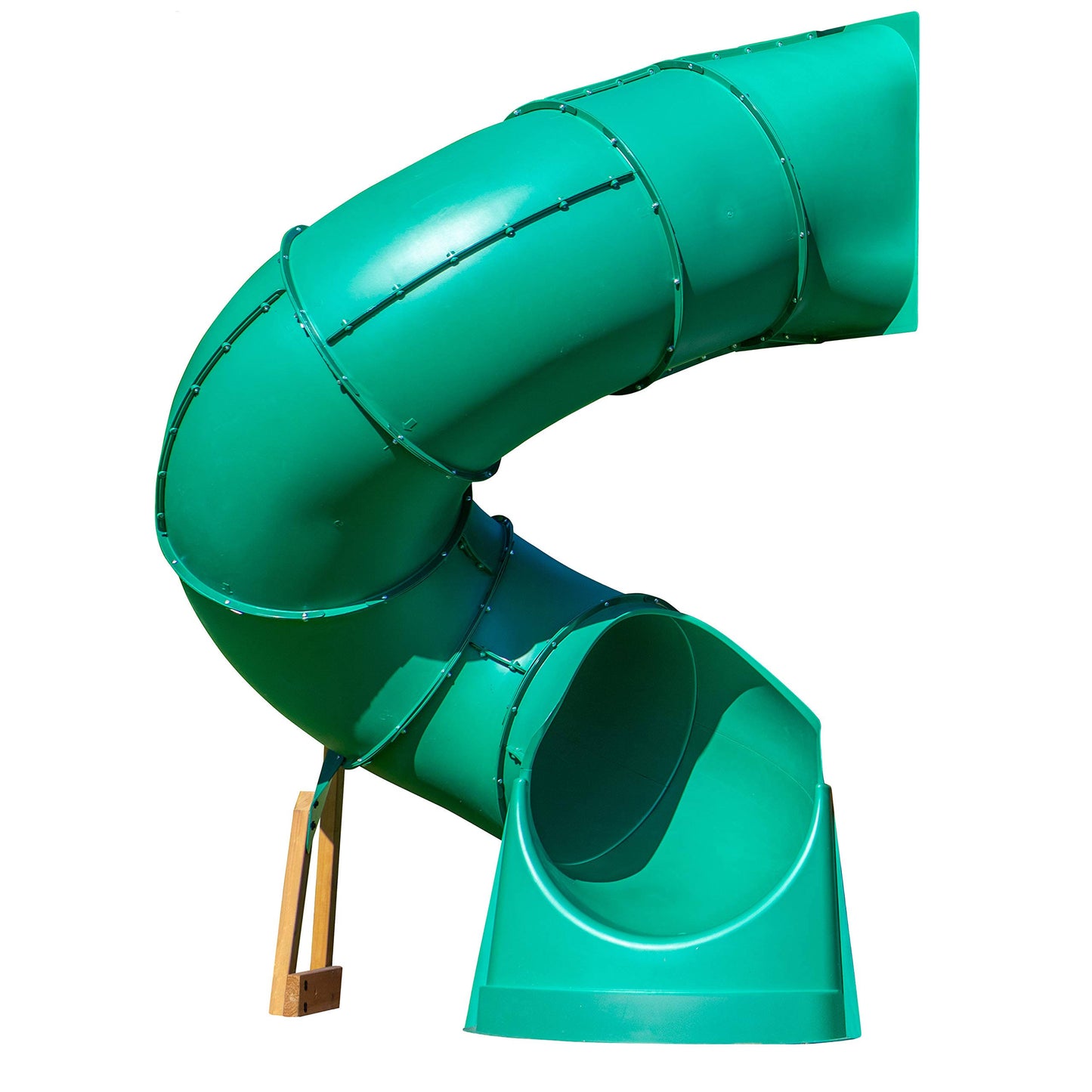 Backyard Discovery Tall Spiral Tube Slide - Right Exit, Green - Mounts To 5 Ft. Deck Height