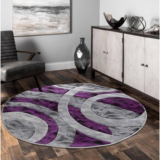 Adonia Abstract Purple/Gray Area Rug Wrought Studio Rug Size Rectangle 5 X 8