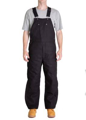 Blue Mountain Men s Insulated Heavy-Duty Rigid Duck Traditional Bib Overalls, Brown, M Short