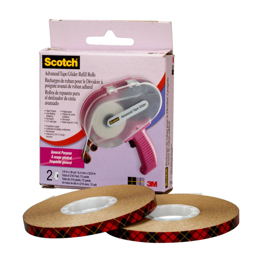 3m Scotch Advanced Tape Glider With 2 Refill Tapes, Pink