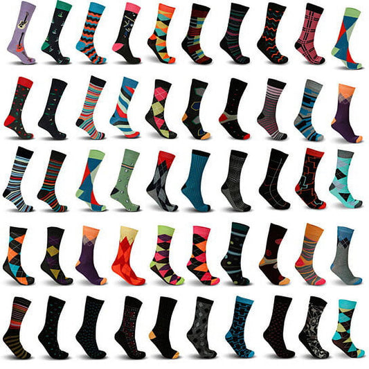 30-Pair Mystery Deal: John Weitz Mens Patterned Dress Sock