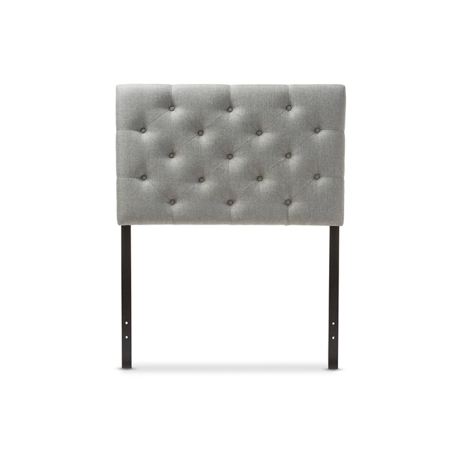 Baxton Studio Viviana Grey Fabric Upholstered Button-Tufted Queen Size Headboard