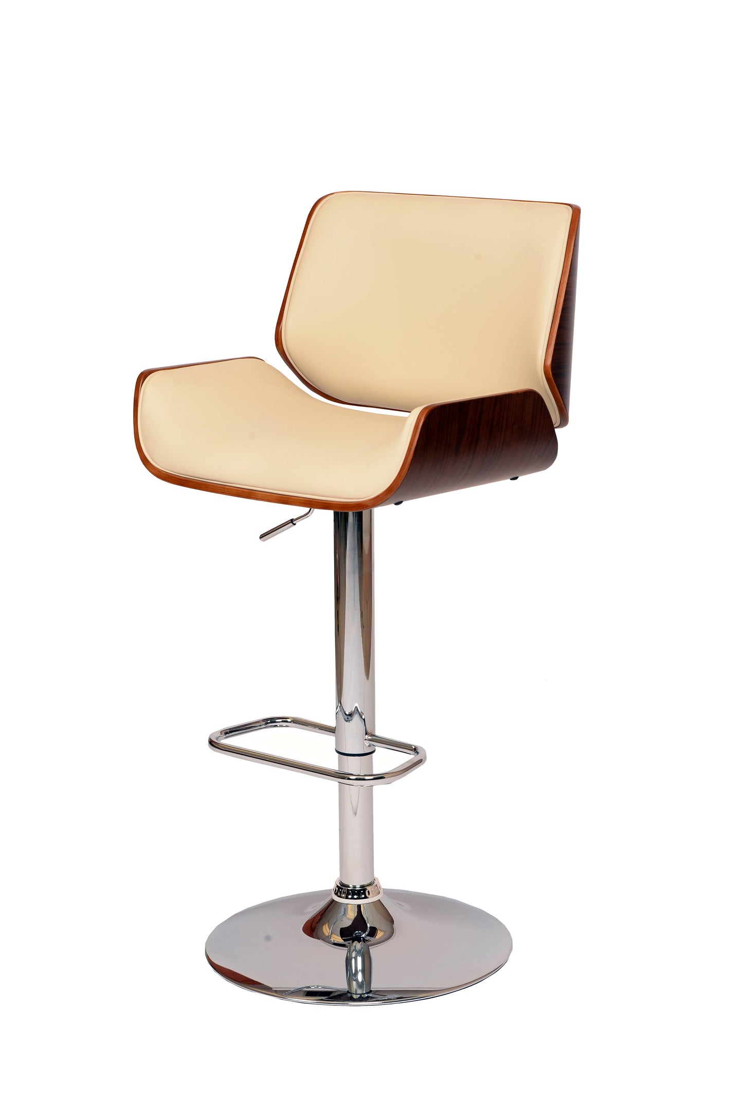 Armen Living London Swivel Barstool In Cream