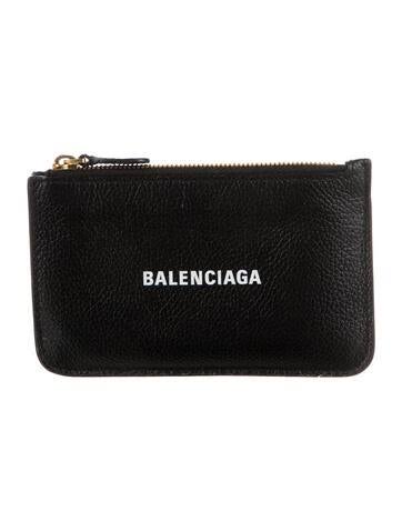 Balenciaga Men s Cash Long Coin And Card Holder - Black - Wallets