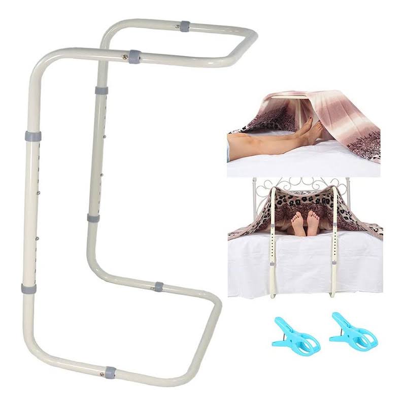 Zelen Blanket Lifter For Feet Lift Bar Sheet Riser Foot Tent Blanket Support Holder 26-34 Adjustable Bed Cradle Assistance Device Hospital Bed Rail Ac