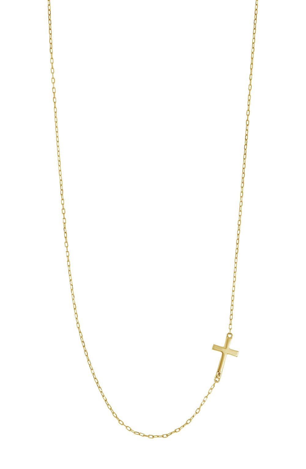 Bony Levy Sideways 14k Gold Cross Pendant Necklace In 14k White Gold