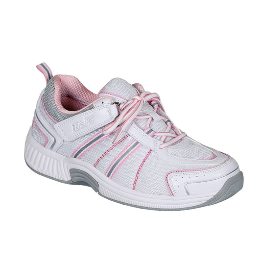 Women s Orthofeet Tahoe White/Pink Mesh 9 Xxw