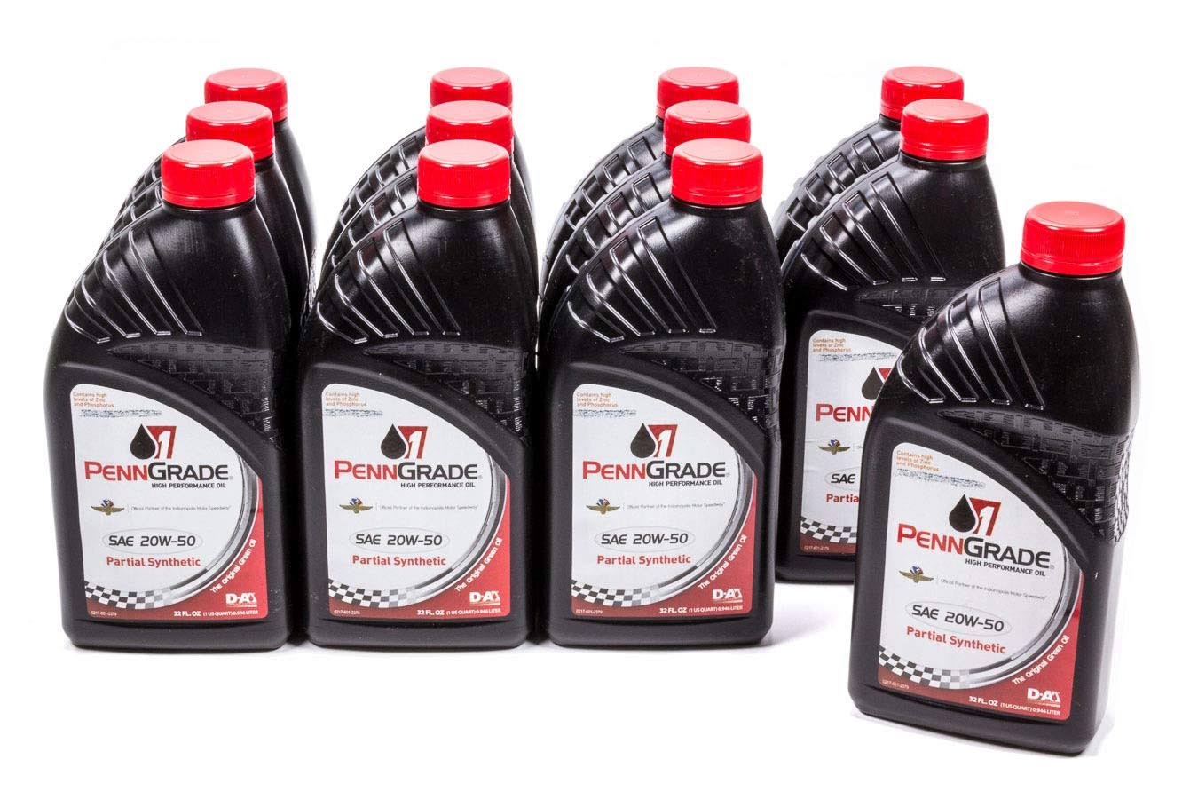 Brad Penn Oil 009-7119-12pk 20w-50 Partial Synthetic Racing Oil 12 Pack