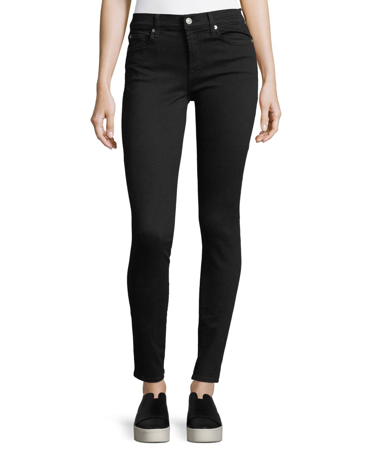 7 For All Mankind Women s The Skinny Jeans - Black