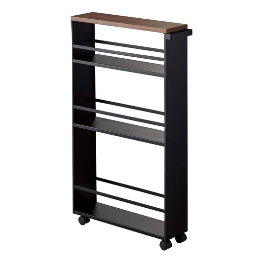 Yamazaki Tower Rolling Storage Cart - Black