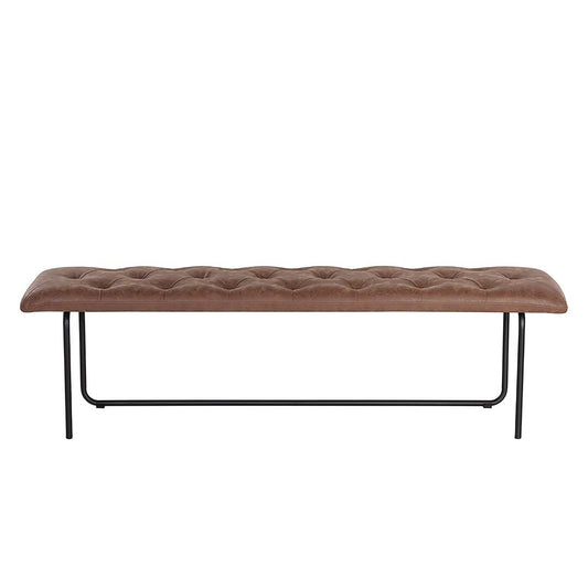 Allmodern Ara Upholstered Bench Color: Antique Brown, Size: 15.75 H X 61 W X 18 D