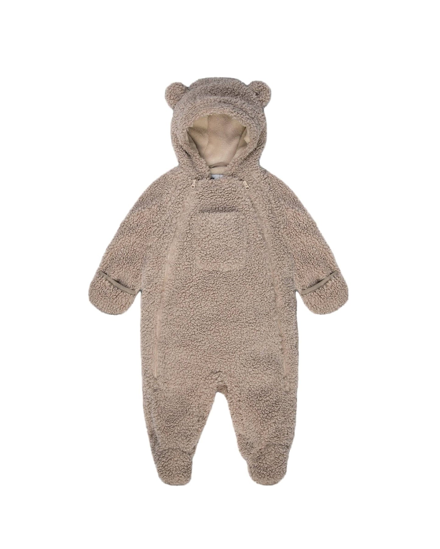 7am Enfant Jumpsuit - Teddy, Oatmeal / 3-6m