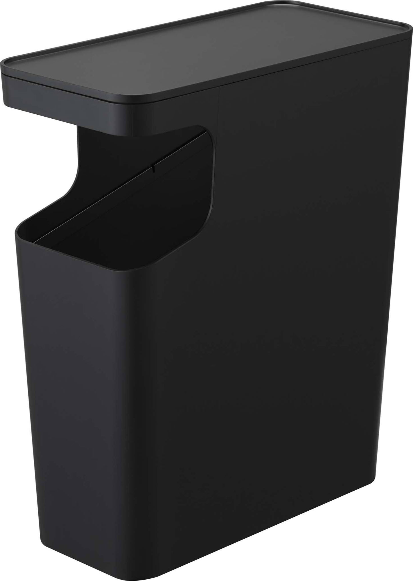 Yamazaki Home Tower Side Table & Trash Can - Black