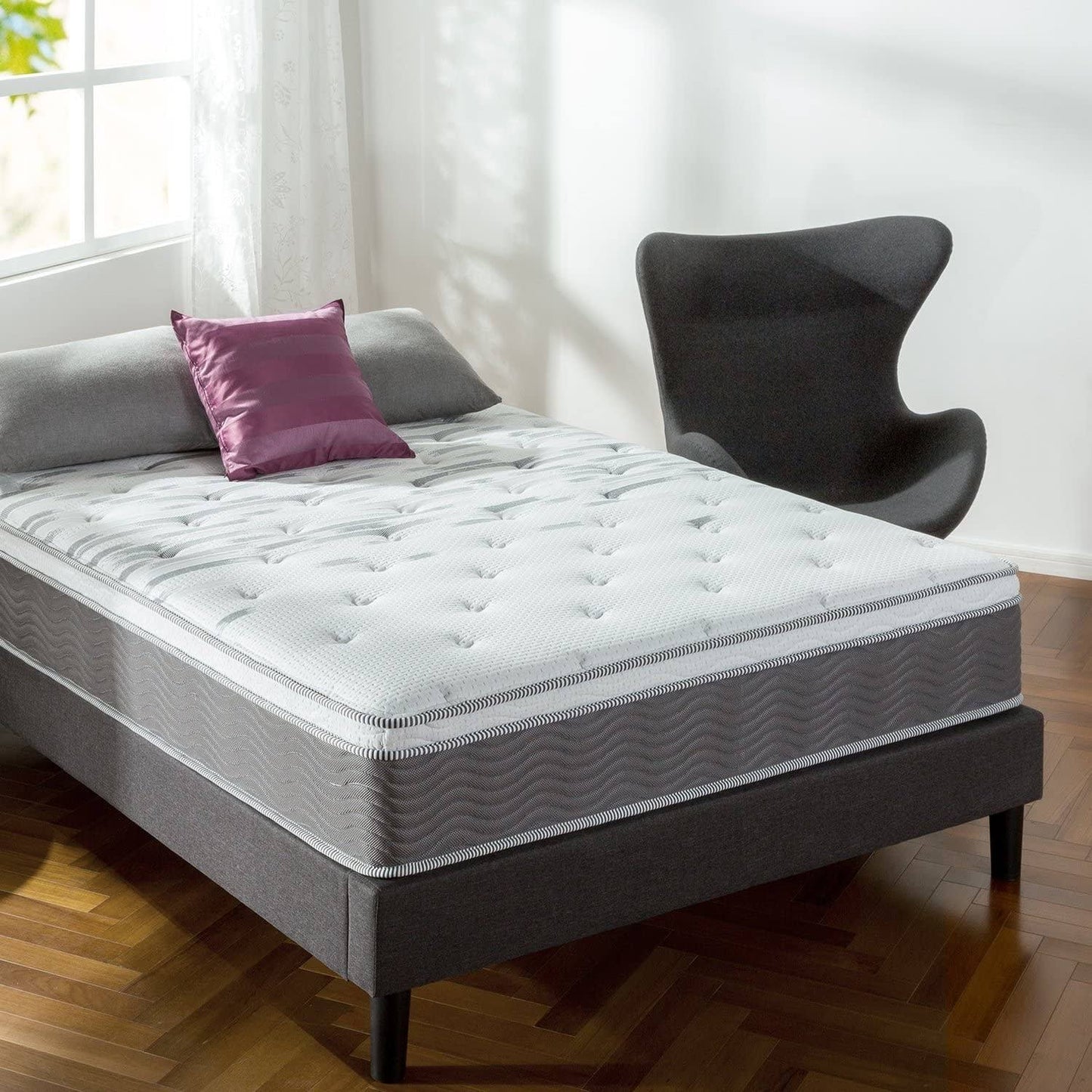 Zinus 12 Inch Performance Plus / Extra Firm Spring Mattress, Full