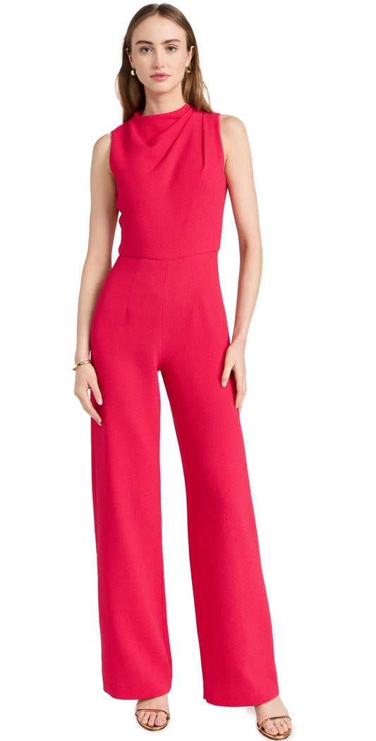 Black Halo Women s Corrine Jumpsuit - Red - Size 12 - Heroine