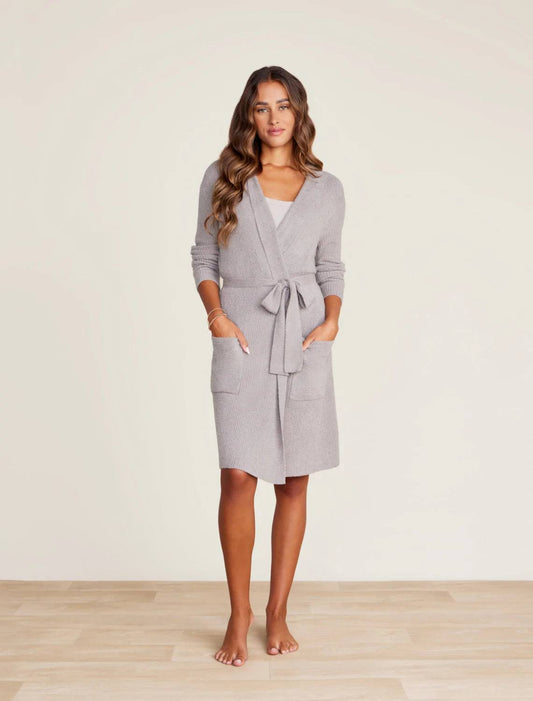 Barefoot Dreams Cozychic Lite Ribbed Robe Nickel / L/Xl