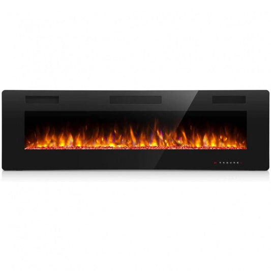 Antarctic Star 36 Inch Electric Fireplace In-Wall Recessed And Wall Mounted, Fireplace Heater And Linear Fireplace With Multicolor Flame, Timer, 750