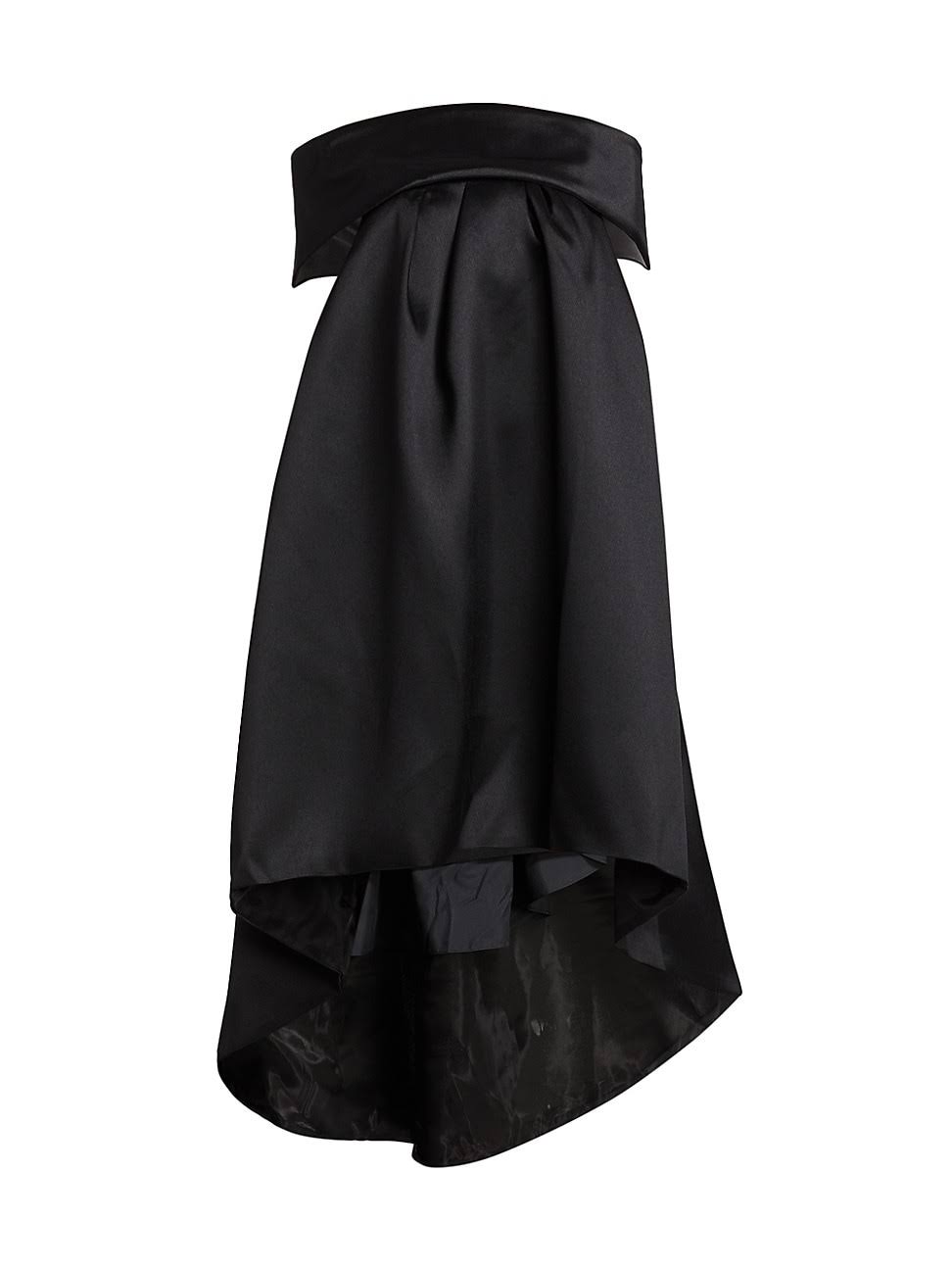 Amsale Women s Bow-Back Trapeze Dress - Black - Size 0