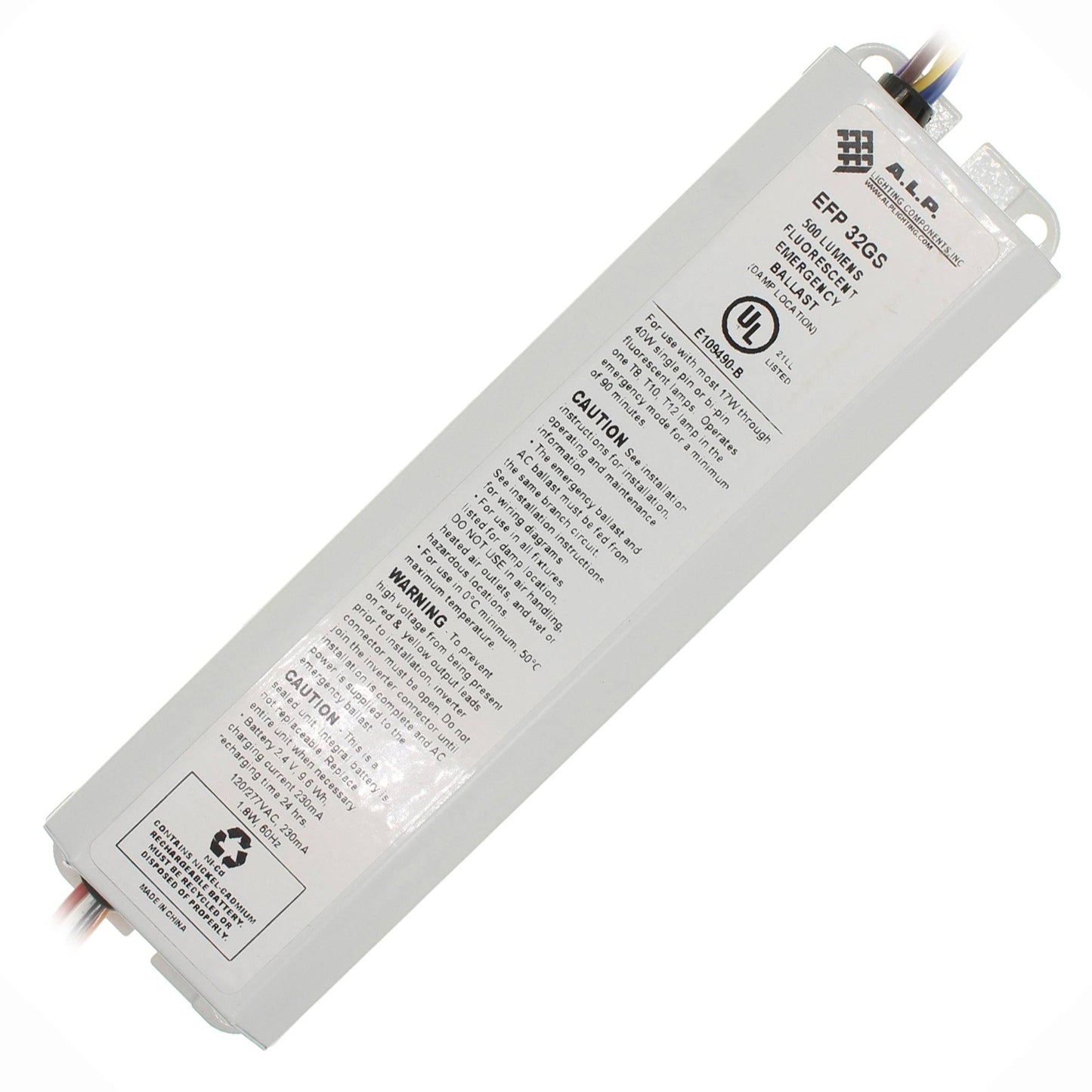 Alp Lighting Efp-32gs Fluorescent Emergency Ballast, 500-Lumen, 120/277v