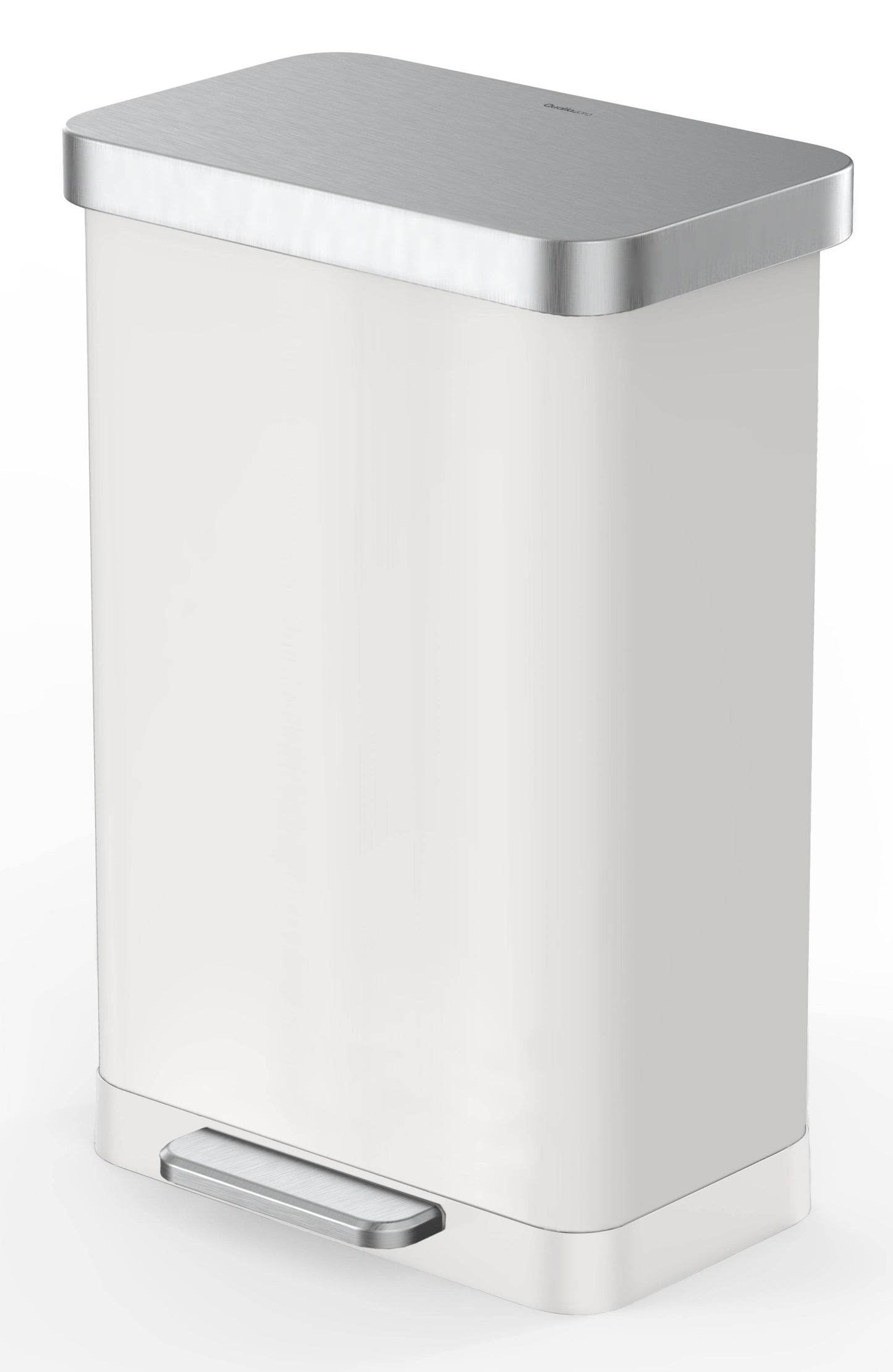 20 Gallon Step On Trash Can Qualiazero Color: White