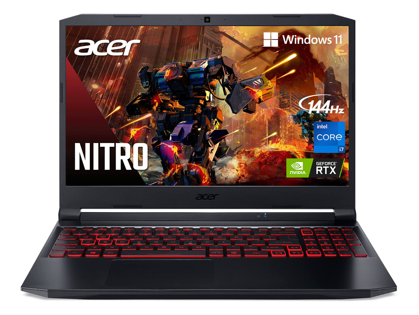 Acer Nitro 5 An515-57-79td Gaming Laptop | Intel Core I7-11800h | Nvidia Geforce Rtx 3050 Ti Laptop Gpu | 15.6 Fhd 144hz Ips Display | 8gb Ddr4 | 512