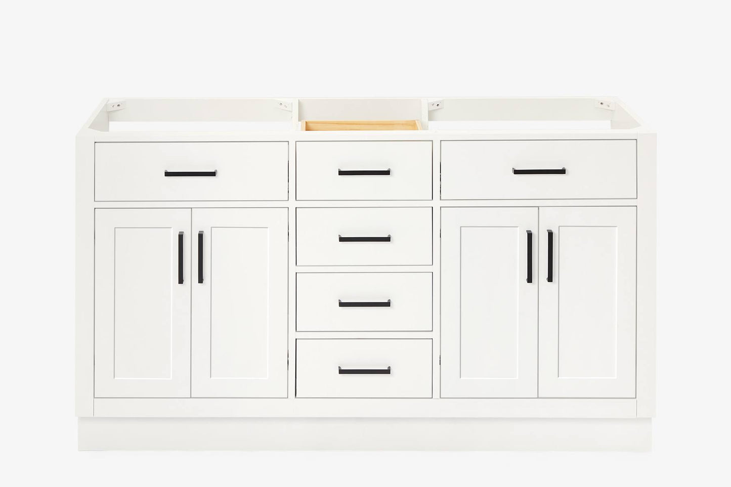 Ariel Hepburn 60 In. Double Sink Base Cabinet In White