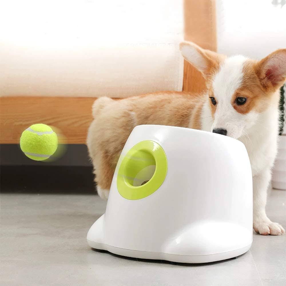 Afp Automatic Ball Launcher For Dogs,Dog Ball Launcher Automatic,Tennis Ball Machine,Includes 3pcs Tennis Balls For Dogs