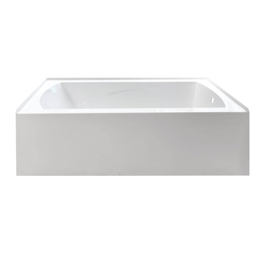 Aqua Eden Vtam6032r21 Oriel 60-Inch Acrylic Alcove Tub With Right Hand Drain Hole In White