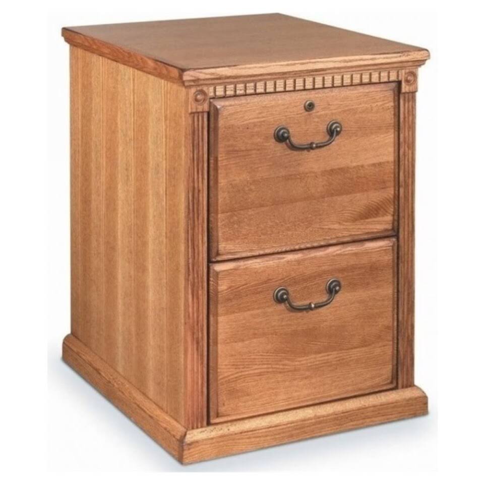 Bowery Hill 2 Drawer File Cabinet In Distressed Wheat - Bh-4634