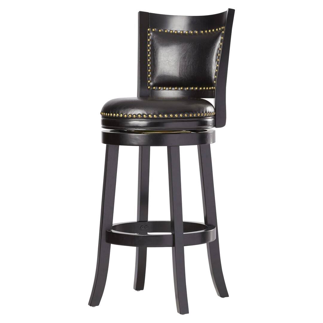 Adelene Swivel Bar And Counter Stool Three Posts Color: Cherry, Seat Height: Counter Stool (24 Seat Height)