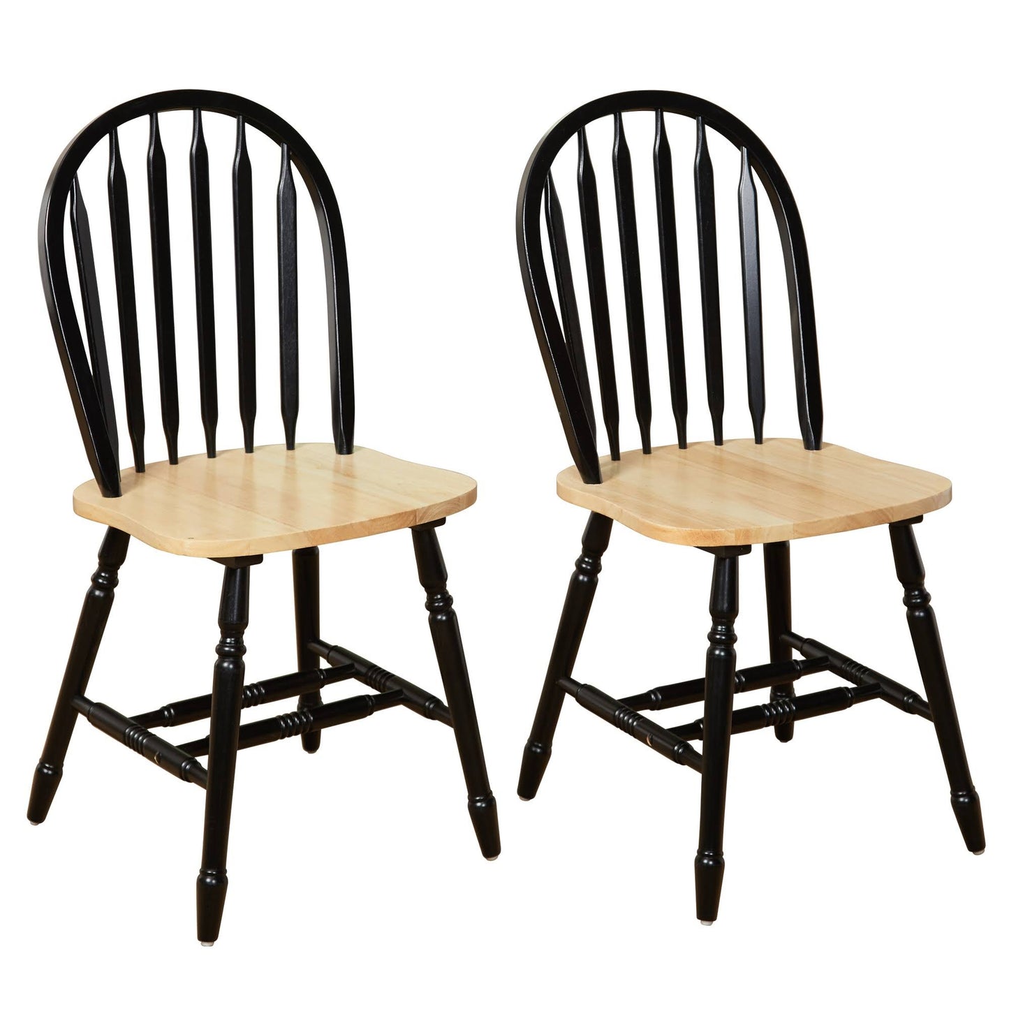 Arrowback Windsor Dining Side Chair - Set Of 2 Black