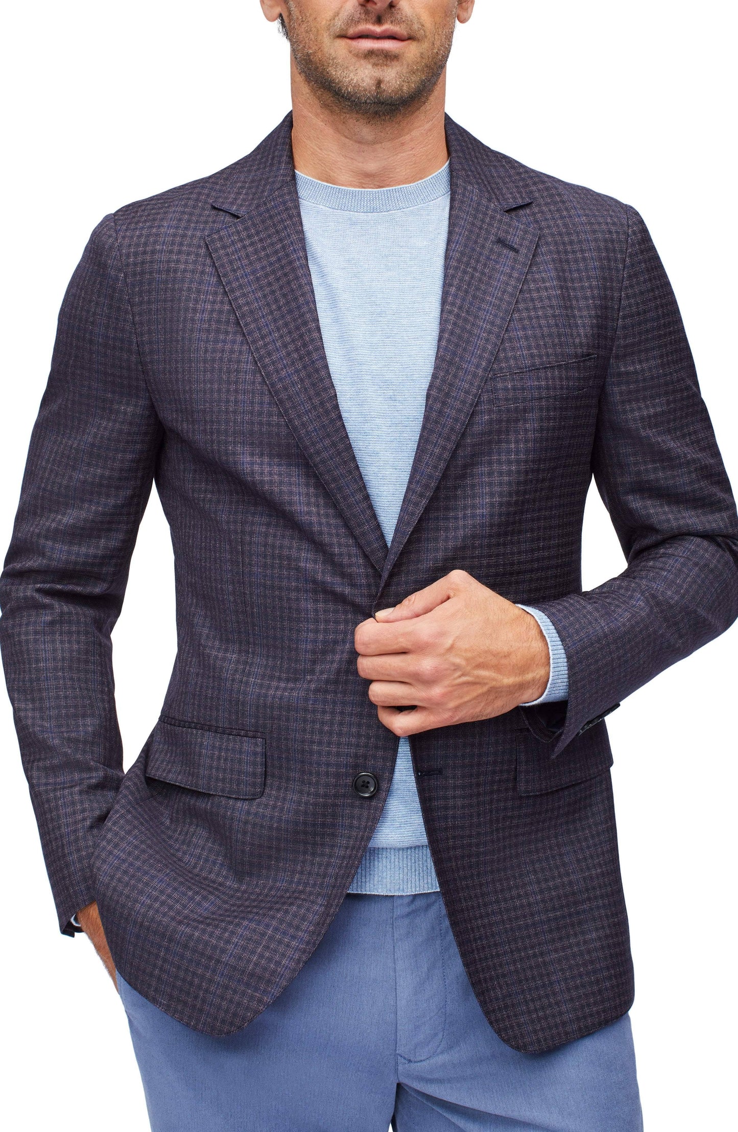 Bonobos Unconstructed Italian Wool Blazer Extended Sizes - Blue