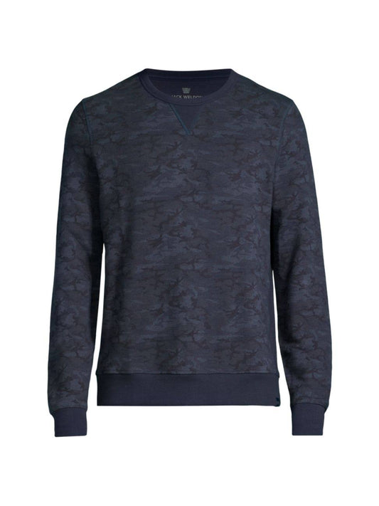 Ace Crew Neck Sweatshirt Total Eclipse Blue Camo, Size: 2xl